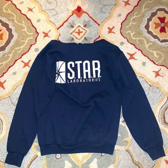 STAR LABORATORIES HOODIE! size small! navy blue! - Picture 1 of 3